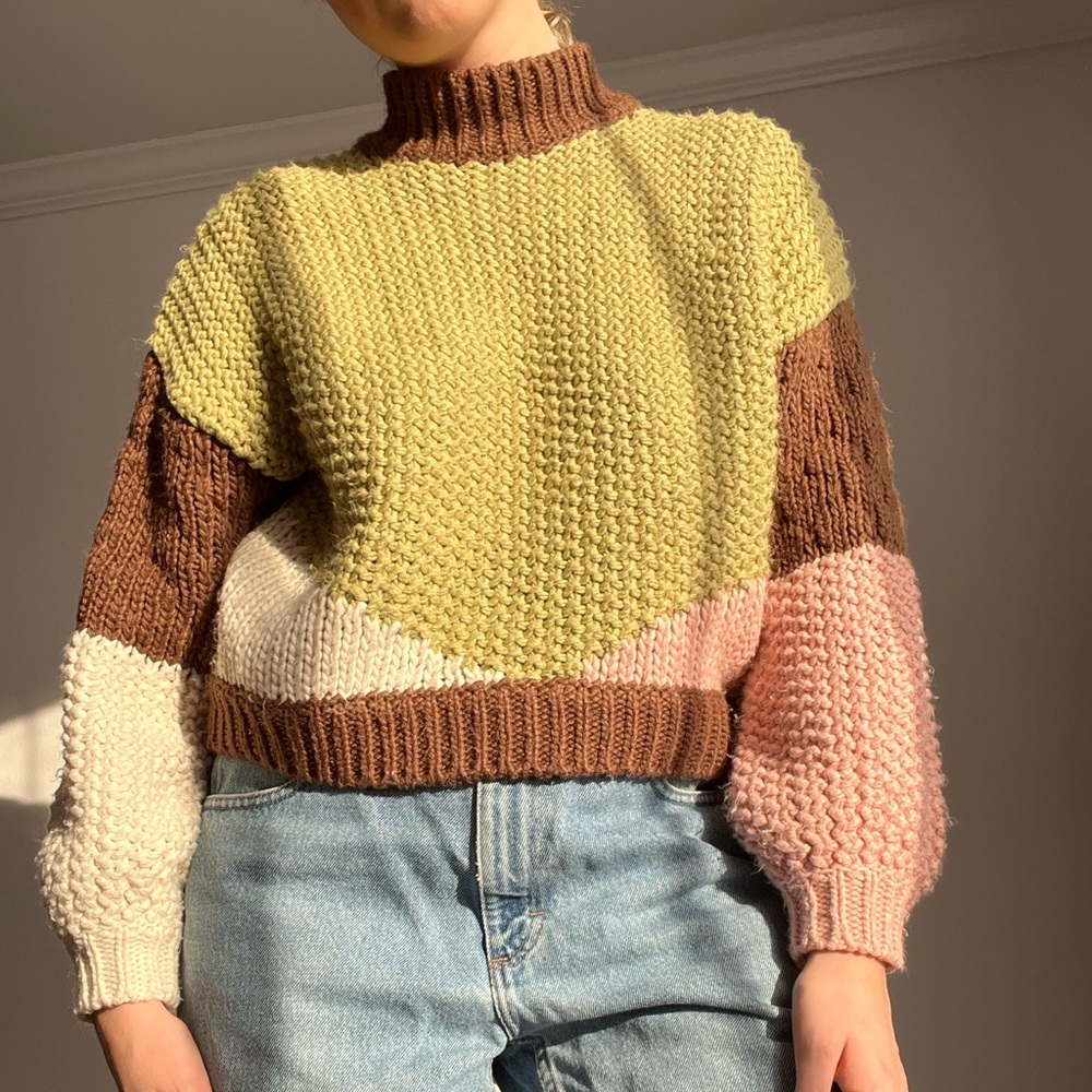 Ghanda Color Block Sweater